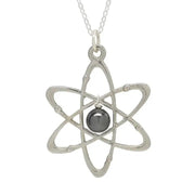 ATOMIC SCIENCE NECKLACE SILVER