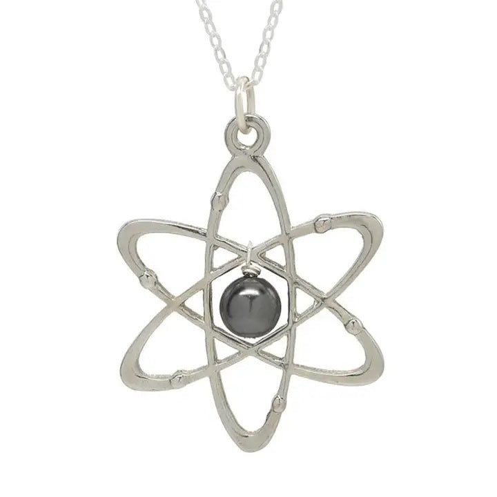 ATOMIC SCIENCE NECKLACE SILVER