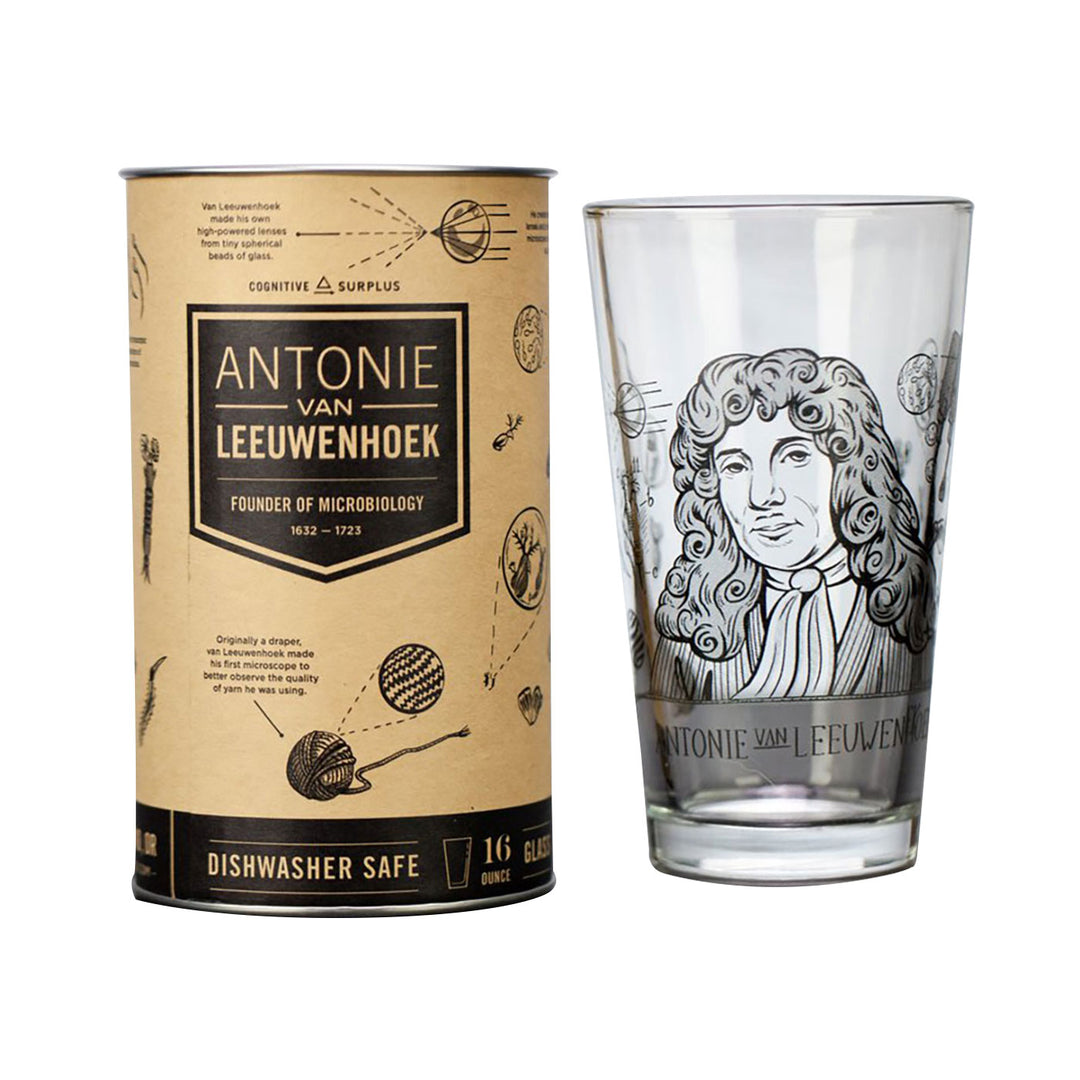 Antonie Van Leeuwenhoek Pint Glass | Field Museum Store