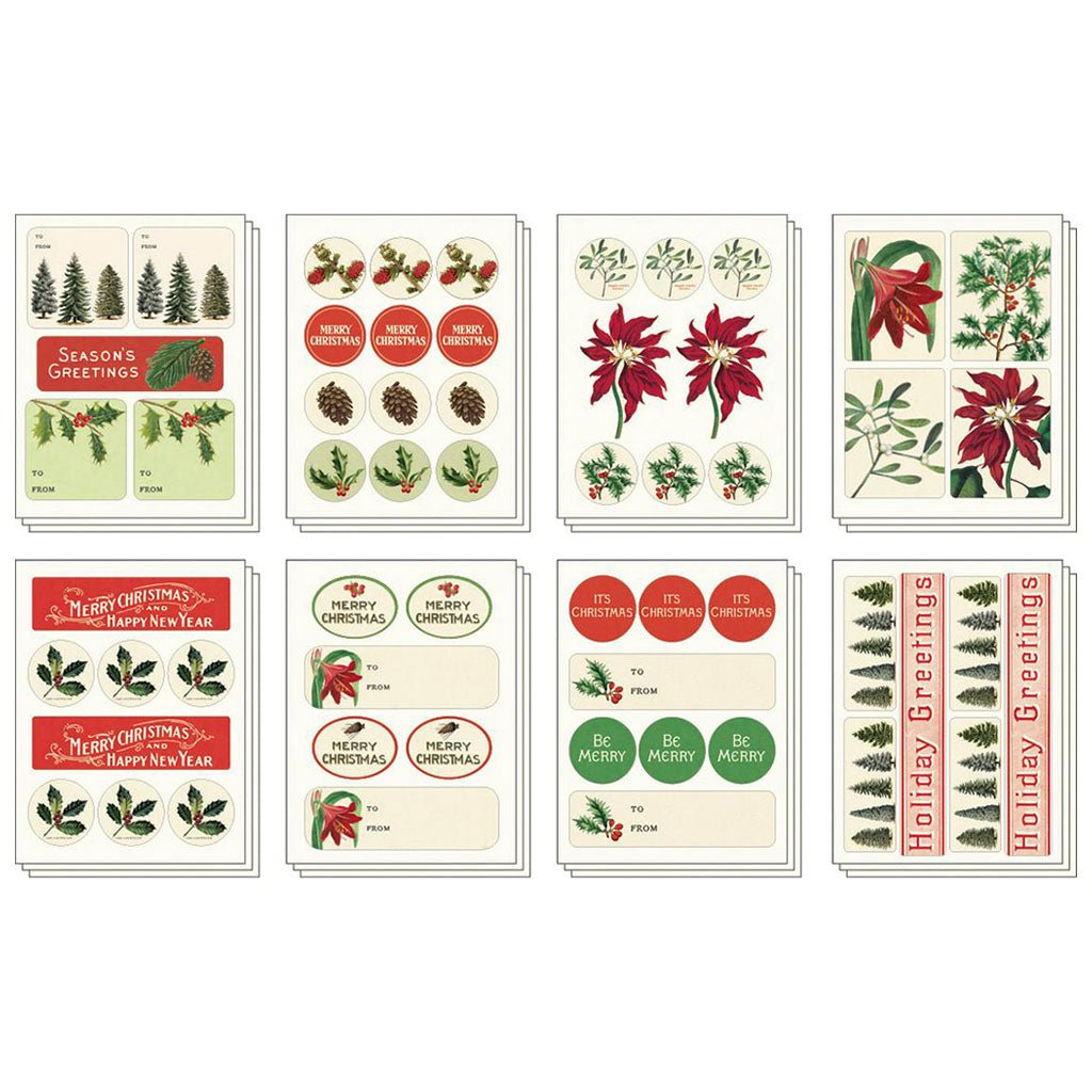 Botanical Christmas Stickers