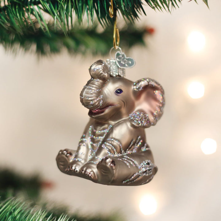 Baby Elephant Ornament  Old World Christmas   