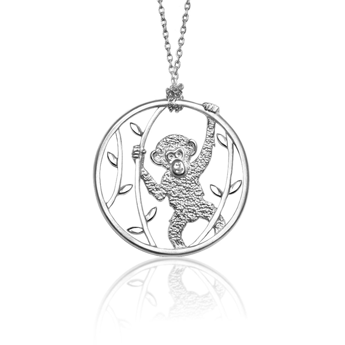 925 sterling silver gothic monkey hand pendant necklace, captive monkey pendant, personalized eye necklace, men's on sale necklace - handmade