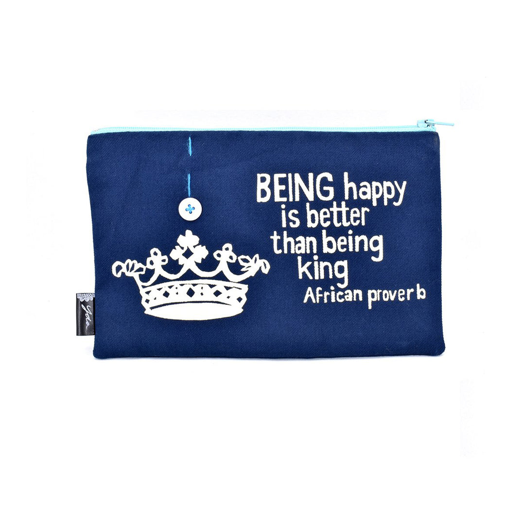 Being Happy is Better African Proverb Pouch | Field Museum Store