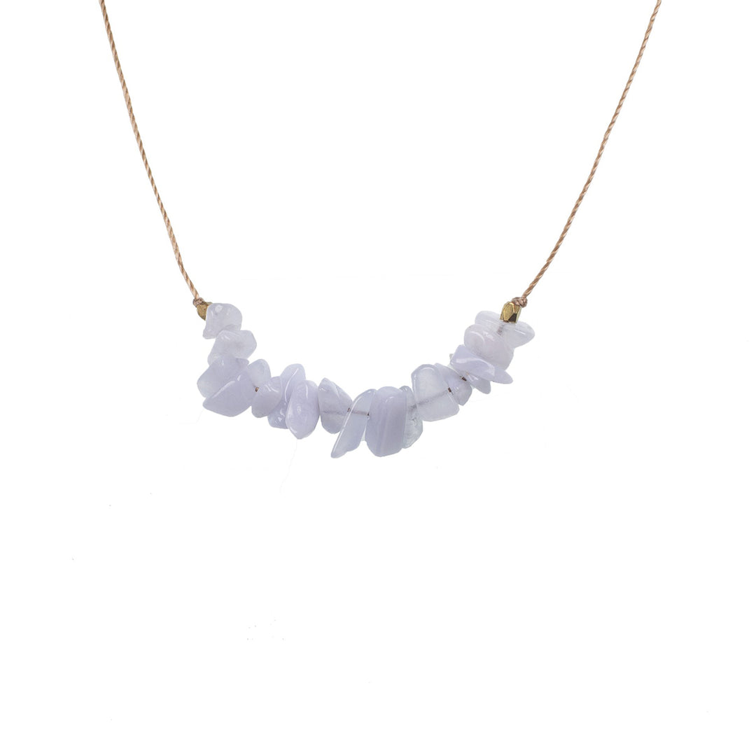 Blue Lace Agate Seed Necklace | Field Museum Store