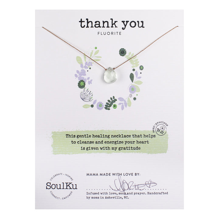 Fluorite Thank You Necklace | Field Museum Store