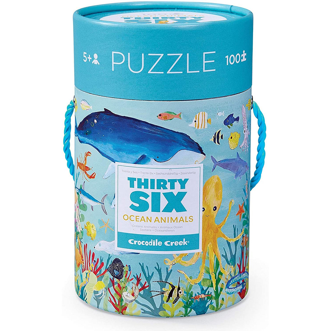 Thirty-Six Ocean Animals 100 Piece Puzzle