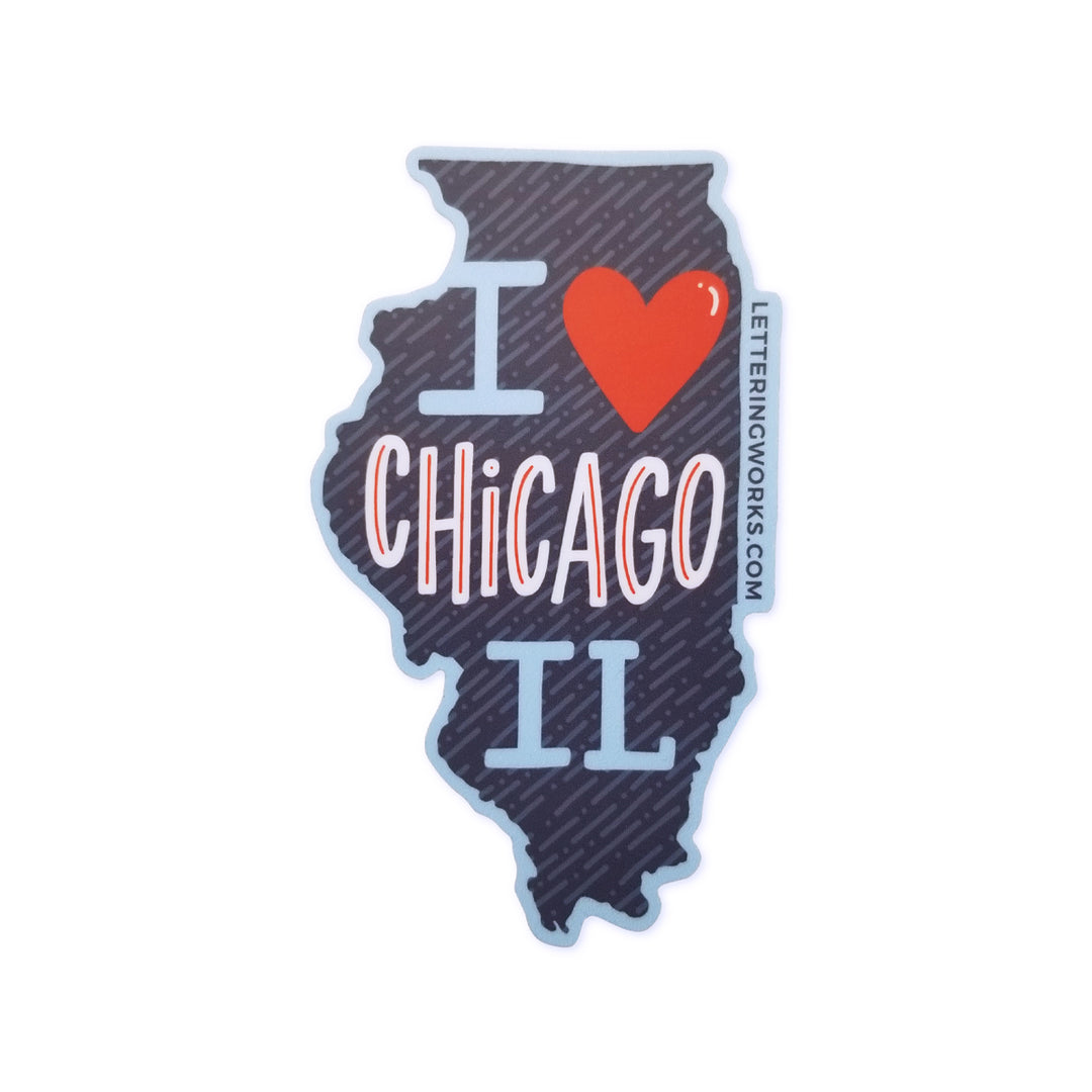 I Love Chicago, IL Sticker