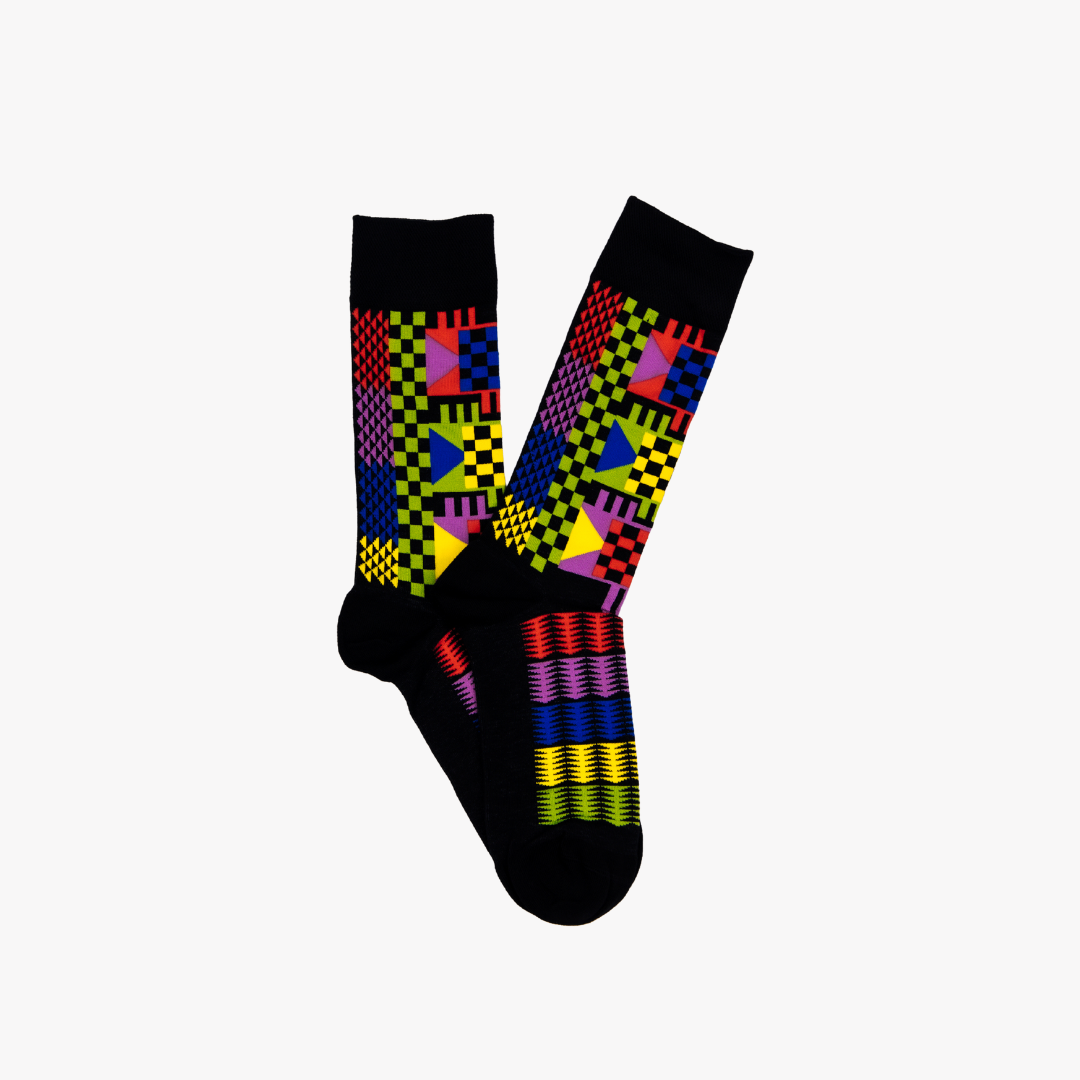 Women's Geom Black Socks