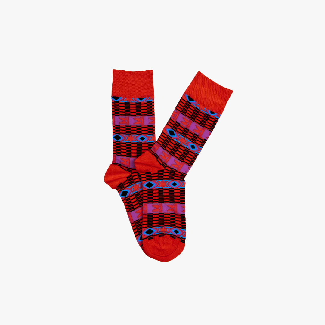 Women's Tribal Red Socks