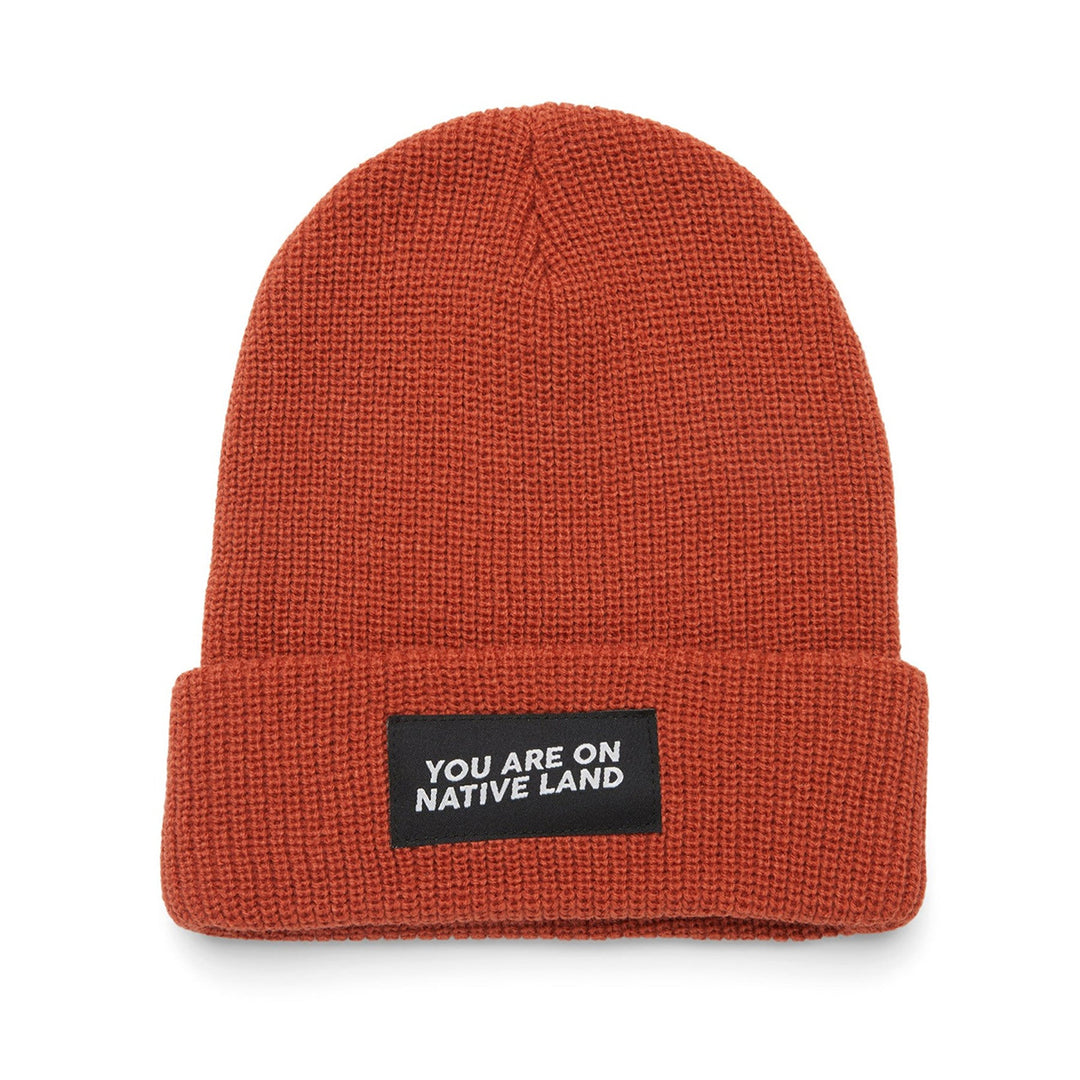 'You Are On Native Land' Beanie - Red