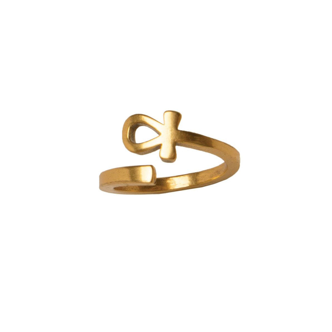 Gold Ankh Ring