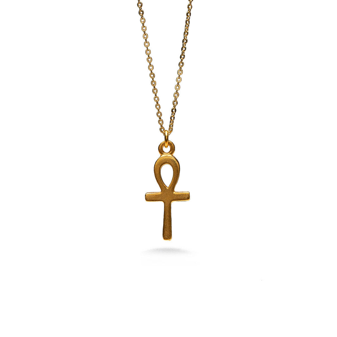 Gold Ankh Pendant Necklace