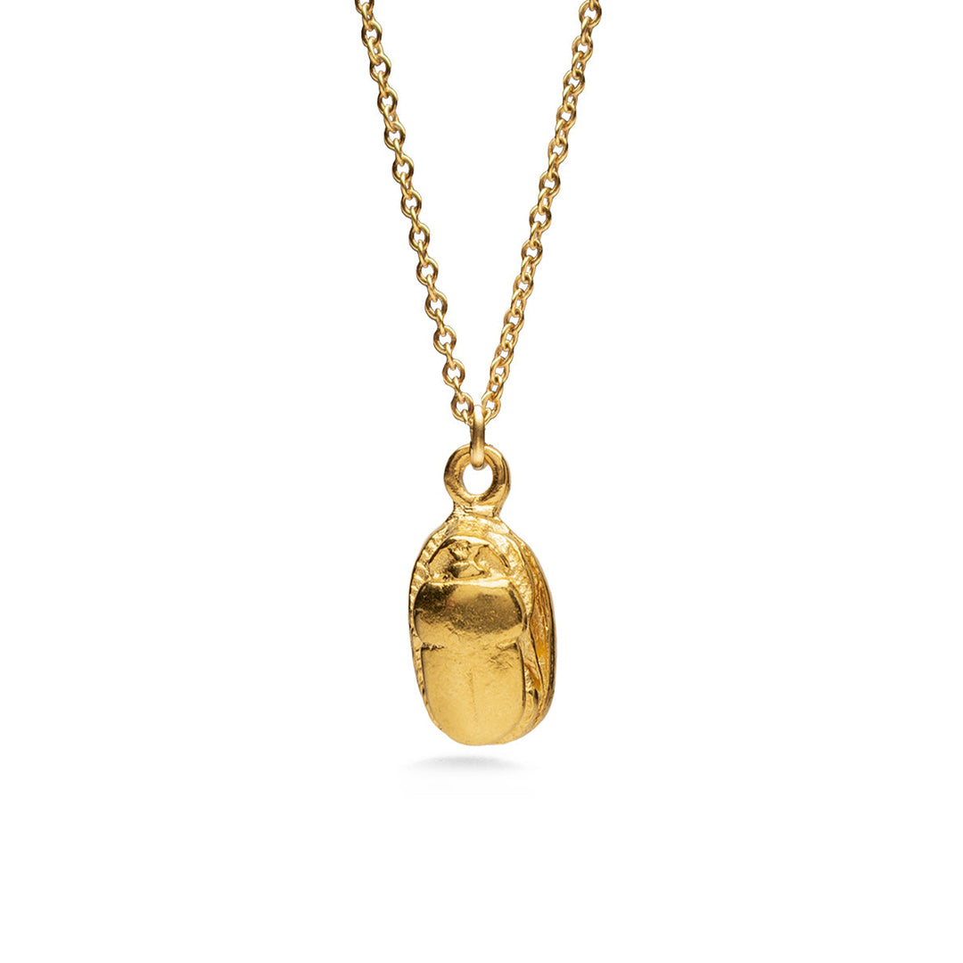 Gold Scarab Pendant Necklace