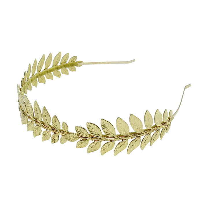 Brass Triple Laurel Leaf Headband