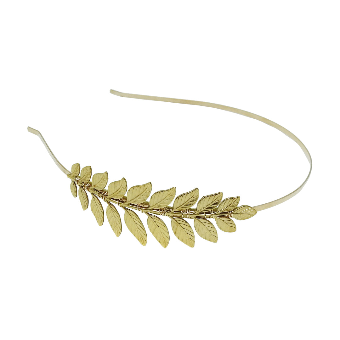 Brass Single Laurel Leaf Headband