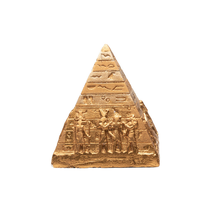 Gypsum Pyramid Statuette - Gold